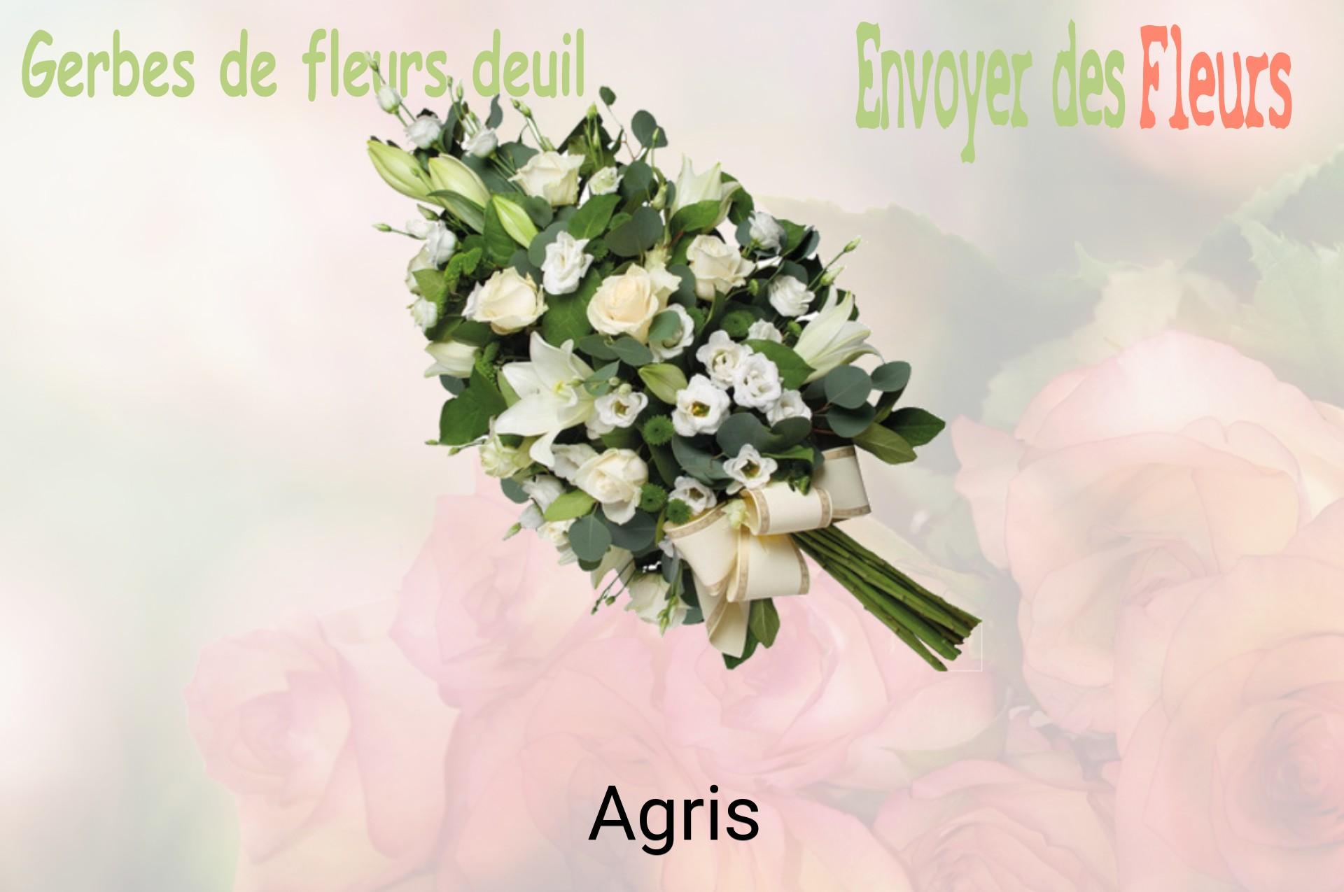 Gerbe de fleurs de deuil livrée à Agris